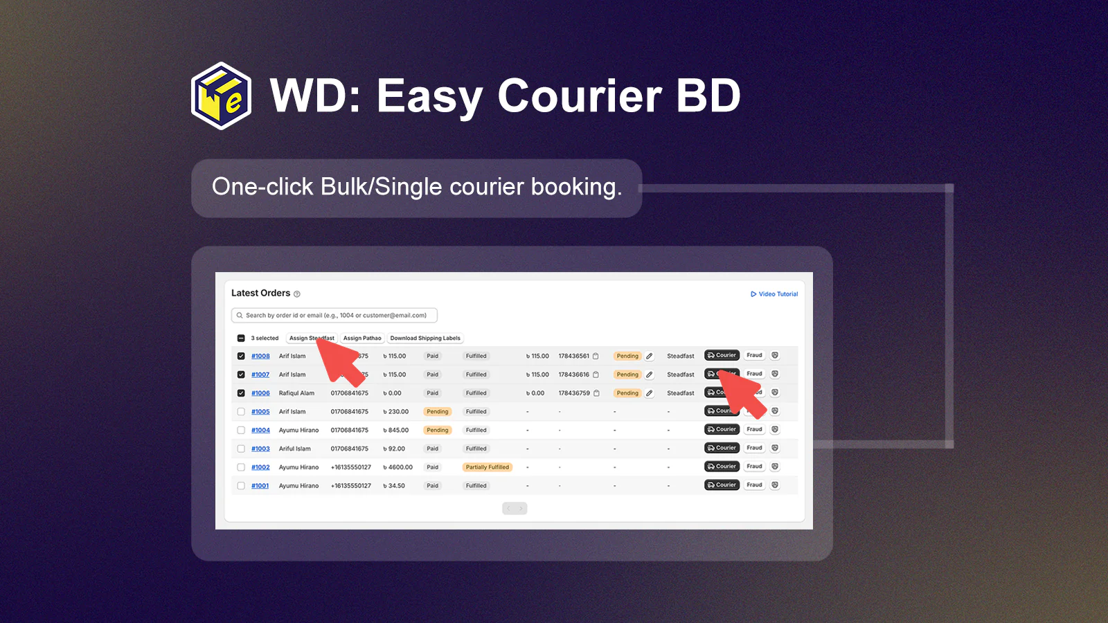 One-click booking